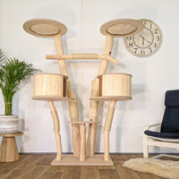 Naturkratzbaum 4618 Kratzbaum Natur Holz Design 180 cm hoch Katzenbaum