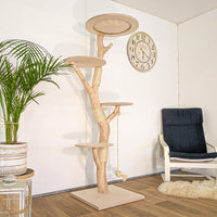 Naturkratzbaum 4619 Kratzbaum Natur Holz Design 185 cm hoch Katzenbaum