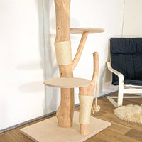 RESERVIERT - Naturkratzbaum 4621 Kratzbaum Natur Holz Design 185 cm hoch Katzenbaum