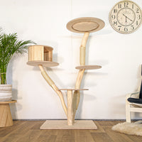 Naturkratzbaum 4623 Kratzbaum Natur Holz Design 152 cm hoch Katzenbaum