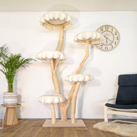 RESERVIERT - Naturkratzbaum 4624 Kratzbaum Natur Holz Design 209 cm hoch Katzenbaum