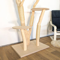 RESERVIERT - Naturkratzbaum 4624 Kratzbaum Natur Holz Design 209 cm hoch Katzenbaum