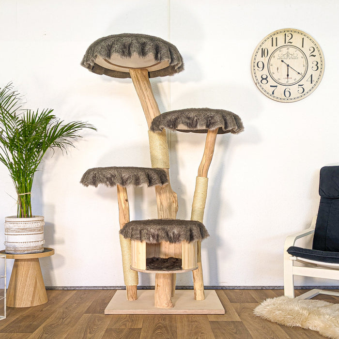 Naturkratzbaum 4626 Kratzbaum Natur Holz Design 174 cm hoch Katzenbaum