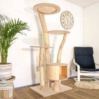 Naturkratzbaum 4626 Kratzbaum Natur Holz Design 174 cm hoch Katzenbaum