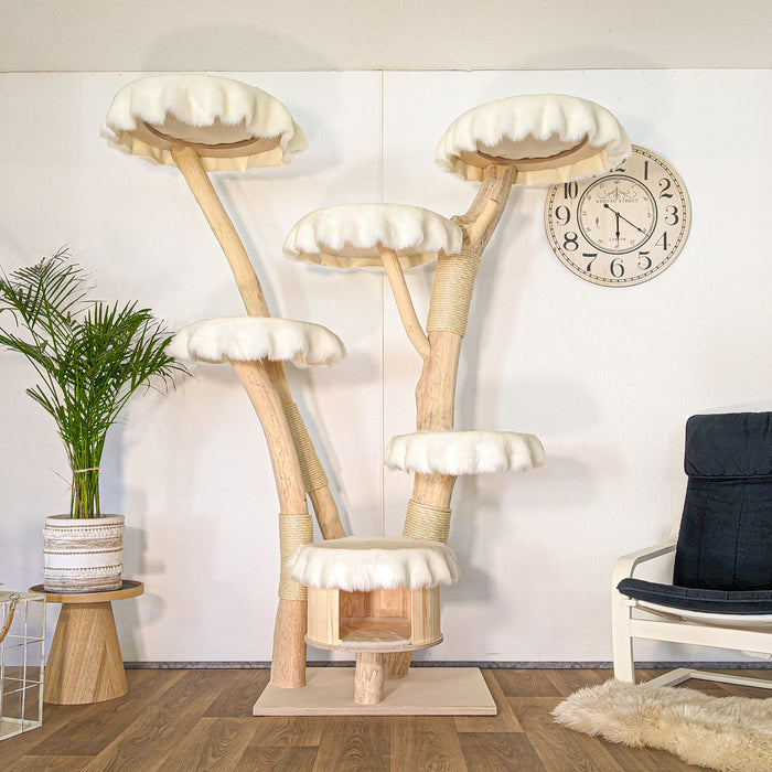 Naturkratzbaum 4627 Kratzbaum Natur Holz Design 200 cm hoch Katzenbaum