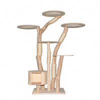Naturkratzbaum 4628 Kratzbaum Natur Holz Design 195 cm hoch Katzenbaum