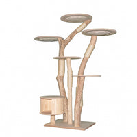 Naturkratzbaum 4628 Kratzbaum Natur Holz Design 195 cm hoch Katzenbaum