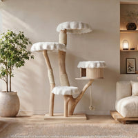Naturkratzbaum 4629 Kratzbaum Natur Holz Design 173 cm hoch Katzenbaum