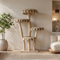 Naturkratzbaum 4630 Kratzbaum Natur Holz Design 155 cm hoch Katzenbaum