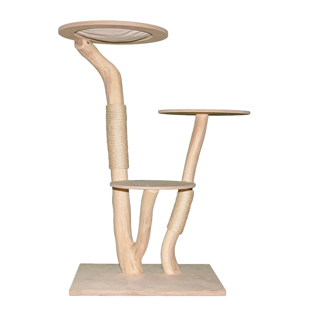 Naturkratzbaum 4631 Kratzbaum Natur Holz Design 135 cm hoch Katzenbaum
