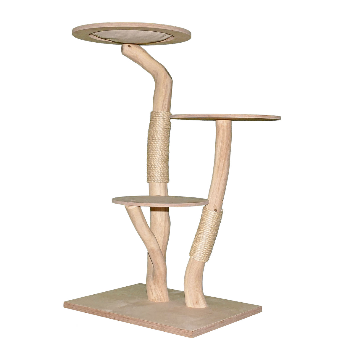 Naturkratzbaum 4631 Kratzbaum Natur Holz Design 135 cm hoch Katzenbaum