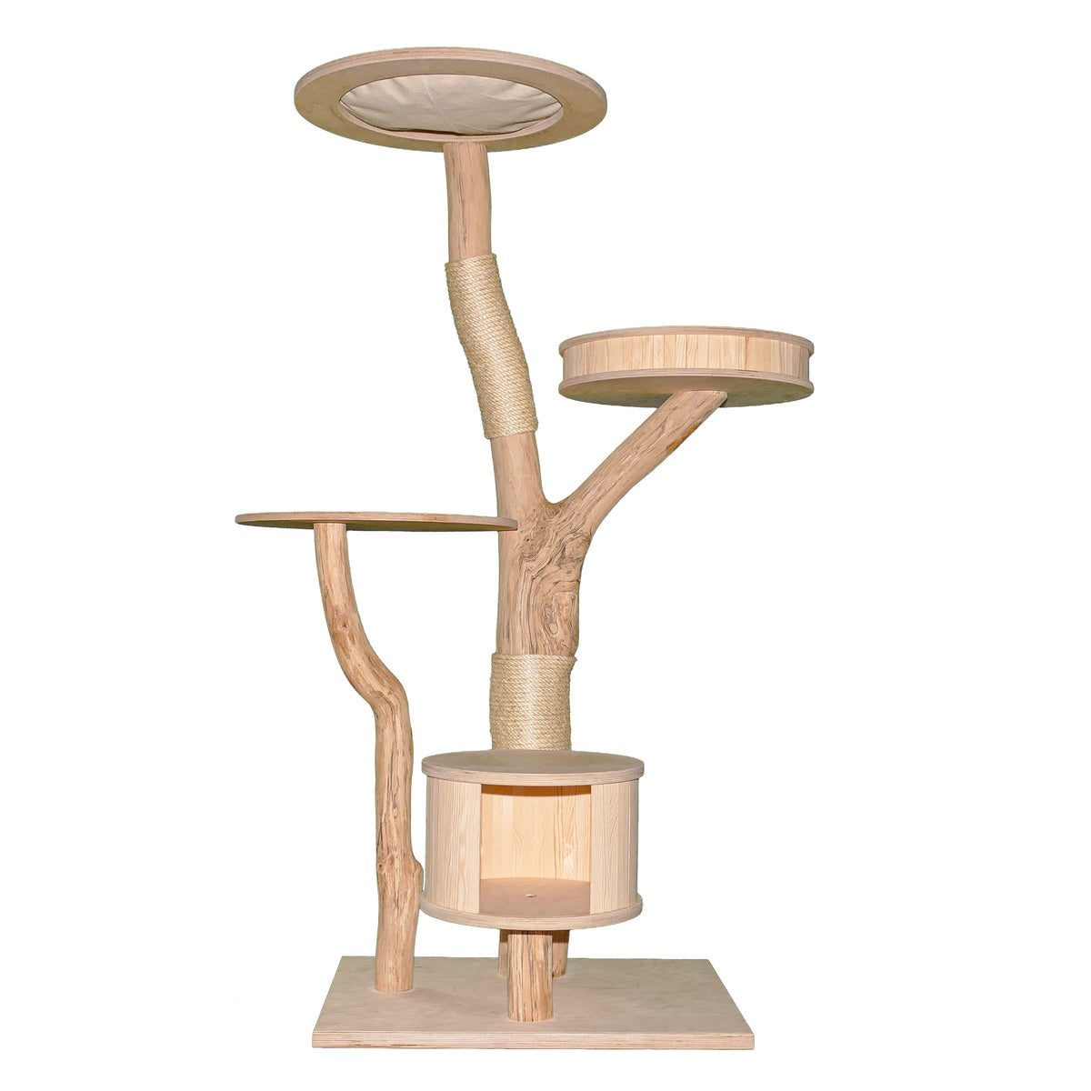 Naturkratzbaum 4632 Kratzbaum Natur Holz Design 175 cm hoch Katzenbaum