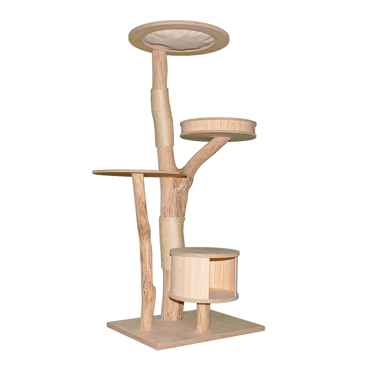 Naturkratzbaum 4632 Kratzbaum Natur Holz Design 175 cm hoch Katzenbaum