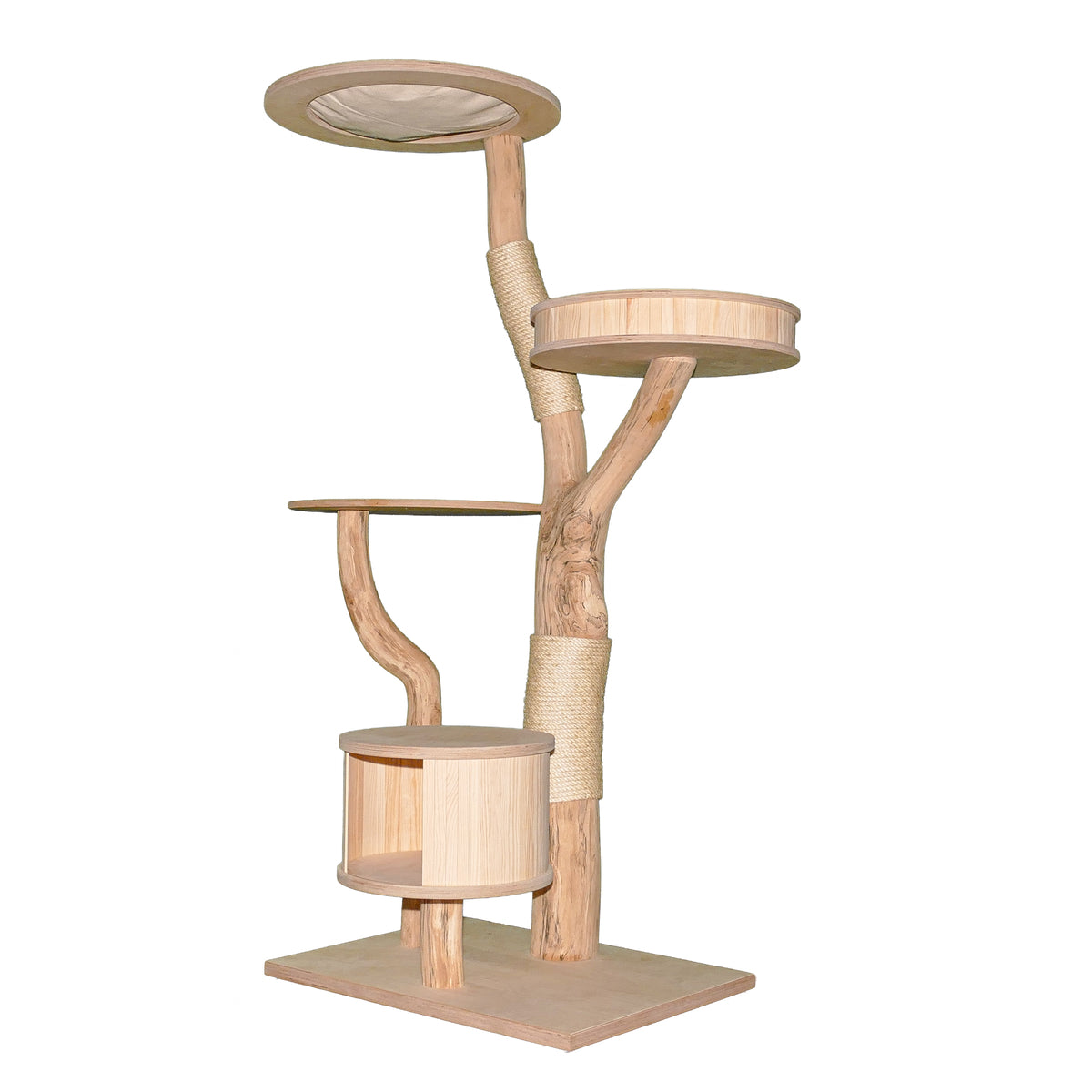 Naturkratzbaum 4632 Kratzbaum Natur Holz Design 175 cm hoch Katzenbaum