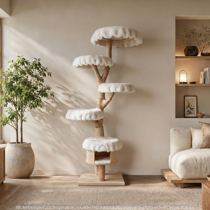 Naturkratzbaum 4633 Kratzbaum Natur Holz Design 190 cm hoch Katzenbaum