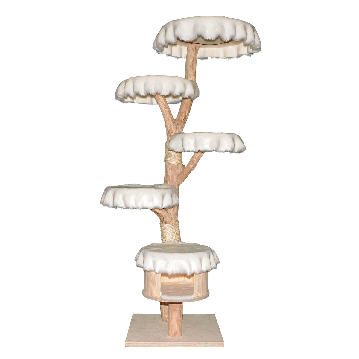 Naturkratzbaum 4633 Kratzbaum Natur Holz Design 190 cm hoch Katzenbaum