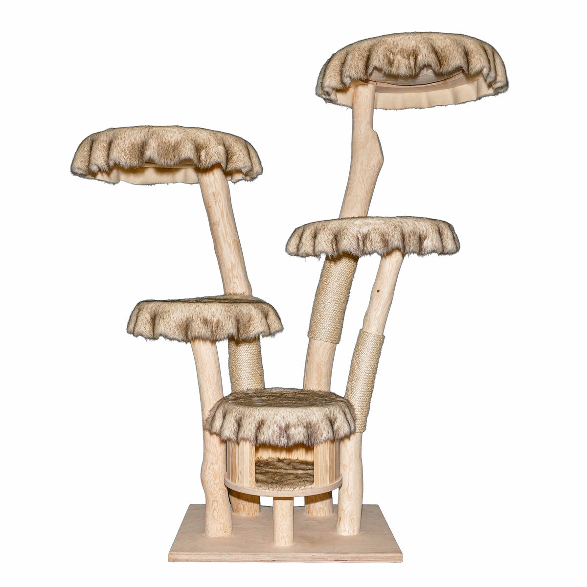 Naturkratzbaum 4634 Kratzbaum Natur Holz Design 172 cm hoch Katzenbaum