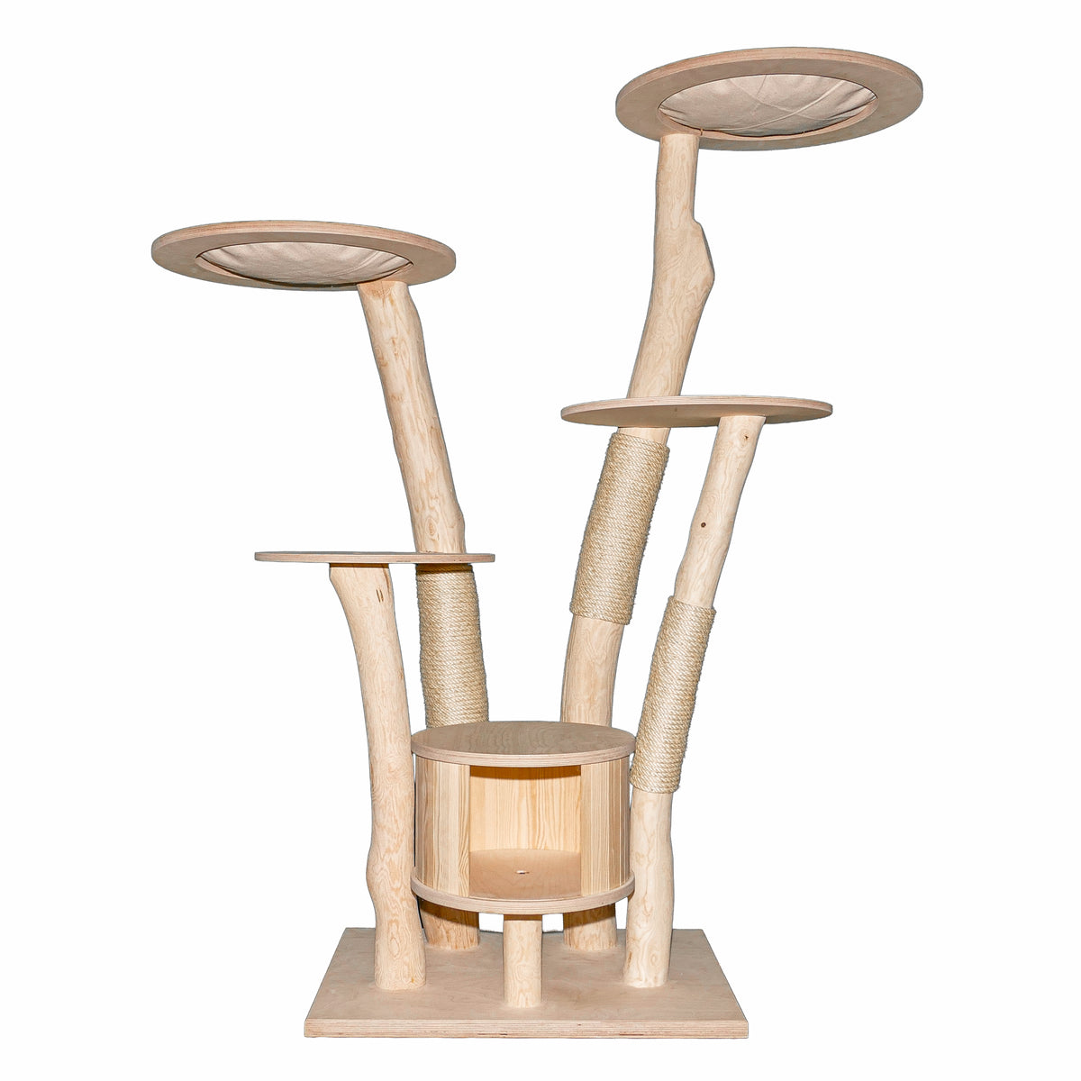 Naturkratzbaum 4634 Kratzbaum Natur Holz Design 172 cm hoch Katzenbaum