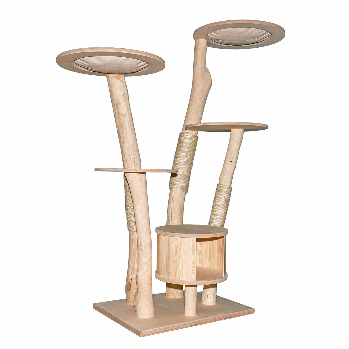Naturkratzbaum 4634 Kratzbaum Natur Holz Design 172 cm hoch Katzenbaum