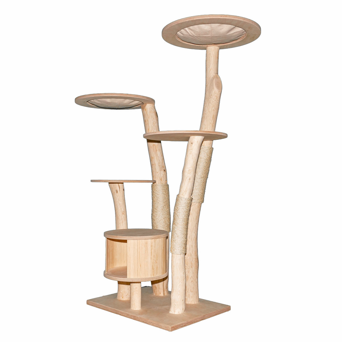 Naturkratzbaum 4634 Kratzbaum Natur Holz Design 172 cm hoch Katzenbaum