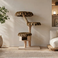 Naturkratzbaum 4635 Kratzbaum Natur Holz Design 135 cm hoch Katzenbaum