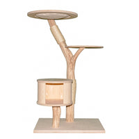 Naturkratzbaum 4635 Kratzbaum Natur Holz Design 135 cm hoch Katzenbaum