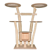 Naturkratzbaum 4636 Kratzbaum Natur Holz Design 155 cm hoch Katzenbaum