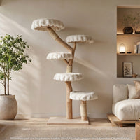 Naturkratzbaum 4638 Kratzbaum Natur Holz Design 200 cm hoch Katzenbaum
