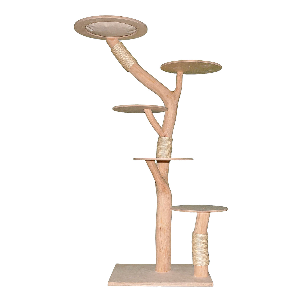 Naturkratzbaum 4638 Kratzbaum Natur Holz Design 200 cm hoch Katzenbaum
