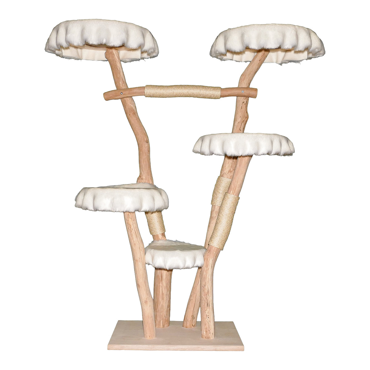 Naturkratzbaum 4639 Kratzbaum Natur Holz Design 185 cm hoch Katzenbaum