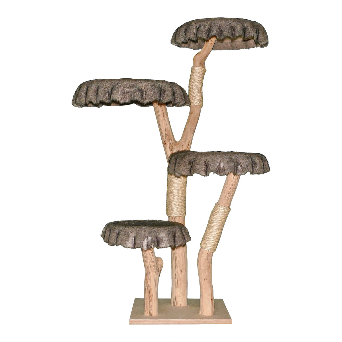 Naturkratzbaum 4640 Kratzbaum Natur Holz Design 173 cm hoch Katzenbaum
