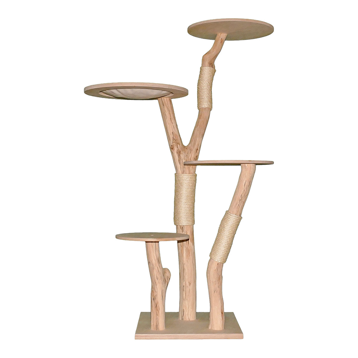 Naturkratzbaum 4640 Kratzbaum Natur Holz Design 173 cm hoch Katzenbaum