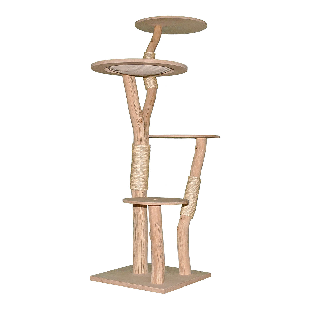 Naturkratzbaum 4640 Kratzbaum Natur Holz Design 173 cm hoch Katzenbaum