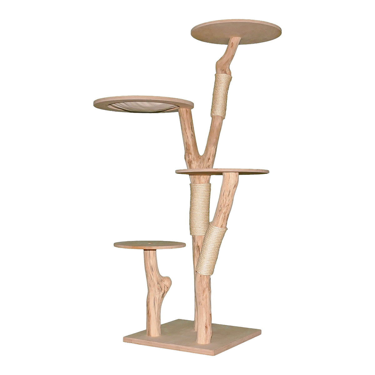 Naturkratzbaum 4640 Kratzbaum Natur Holz Design 173 cm hoch Katzenbaum