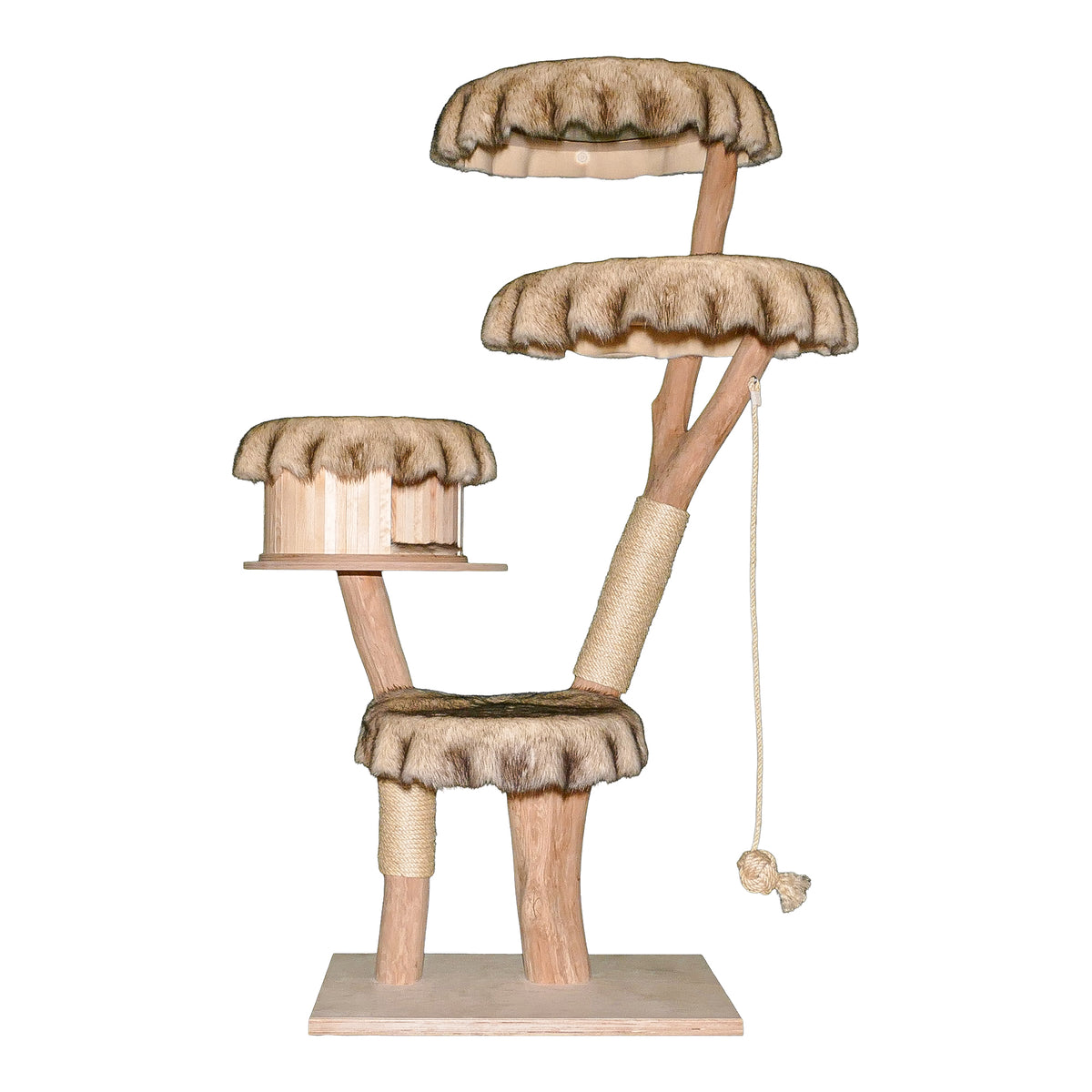 Naturkratzbaum 4641 Kratzbaum Natur Holz Design 175 cm hoch Katzenbaum