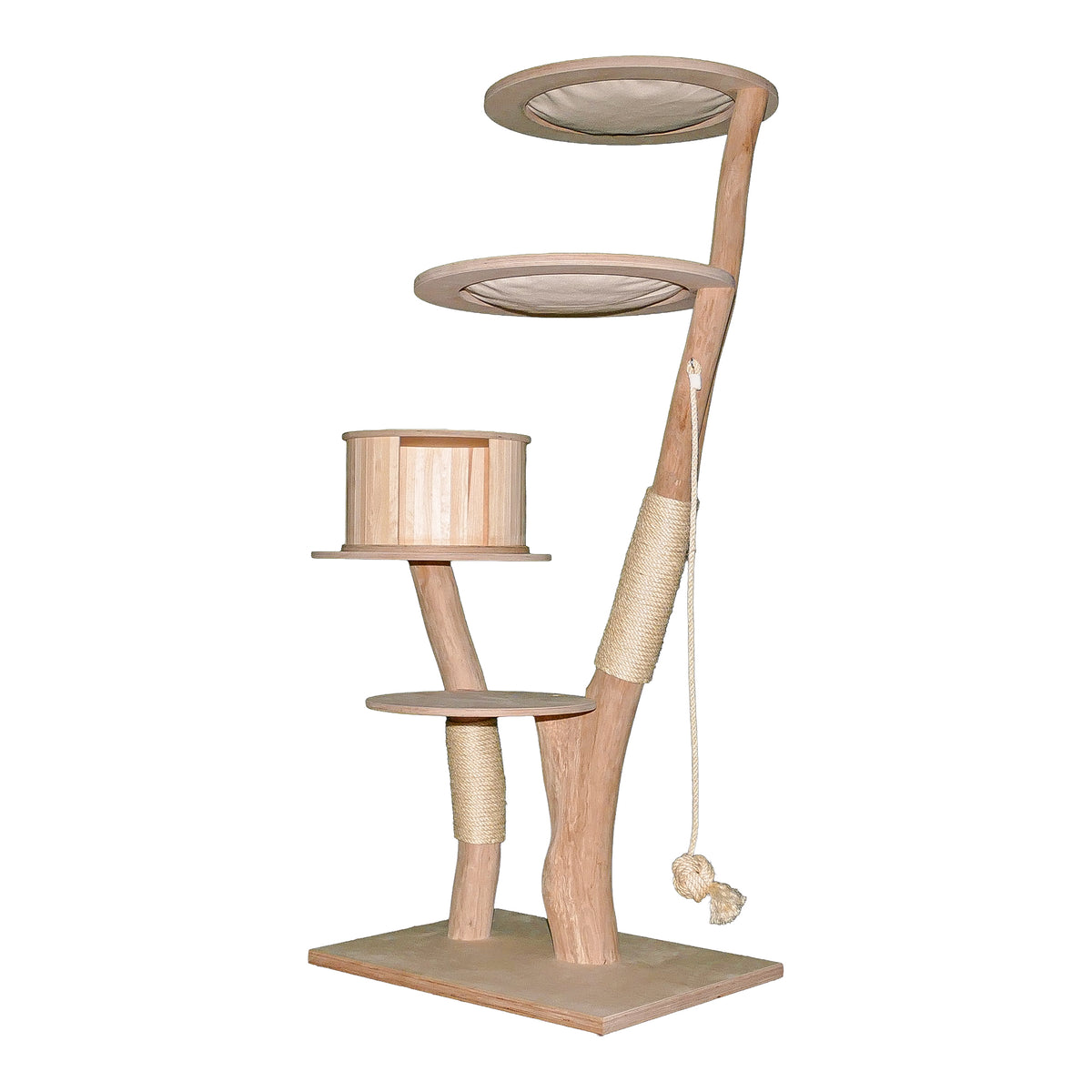 Naturkratzbaum 4641 Kratzbaum Natur Holz Design 175 cm hoch Katzenbaum