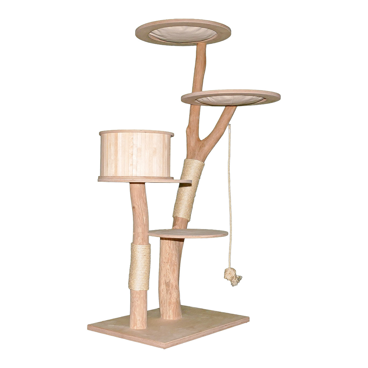 Naturkratzbaum 4641 Kratzbaum Natur Holz Design 175 cm hoch Katzenbaum