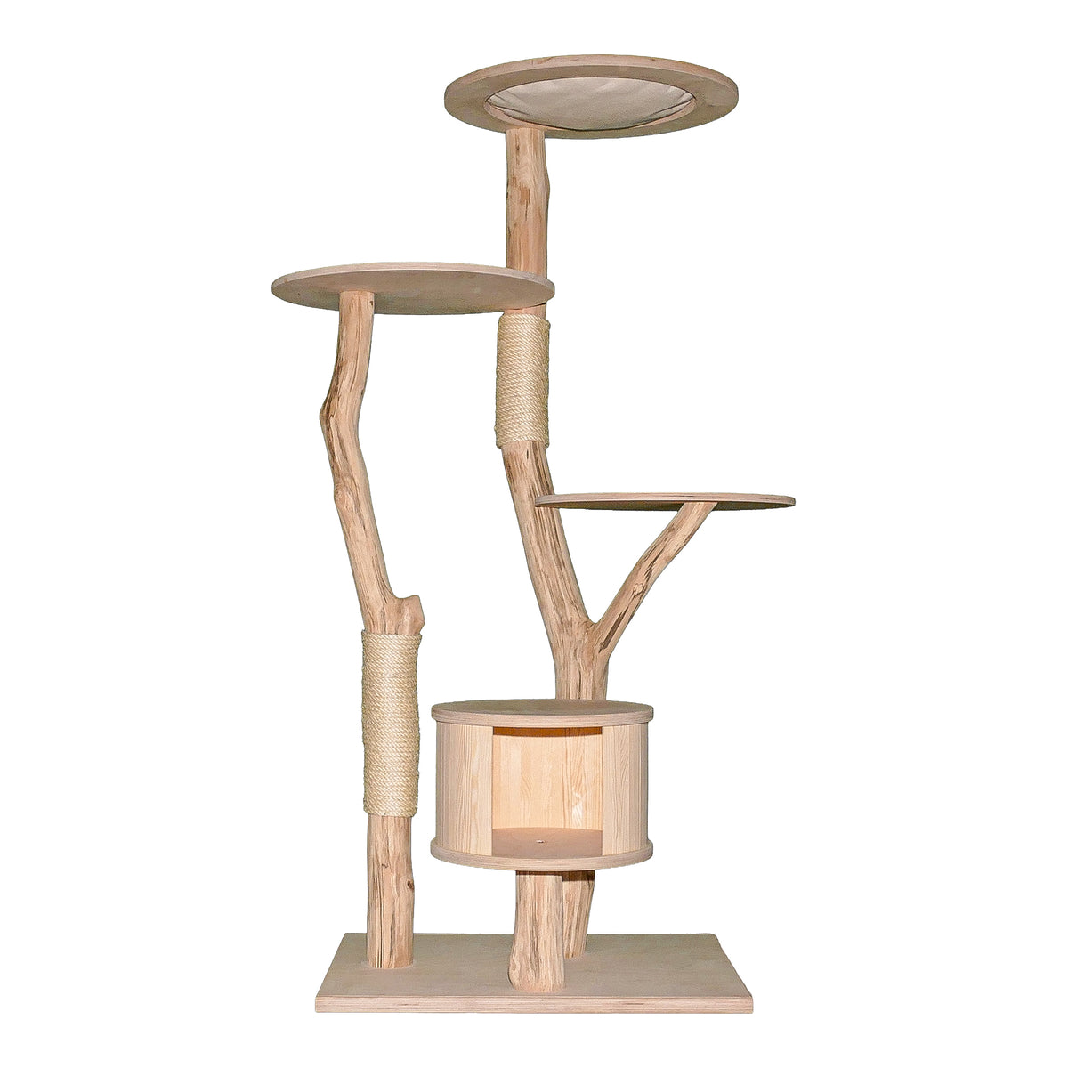 Naturkratzbaum 4642 Kratzbaum Natur Holz Design 175 cm hoch Katzenbaum