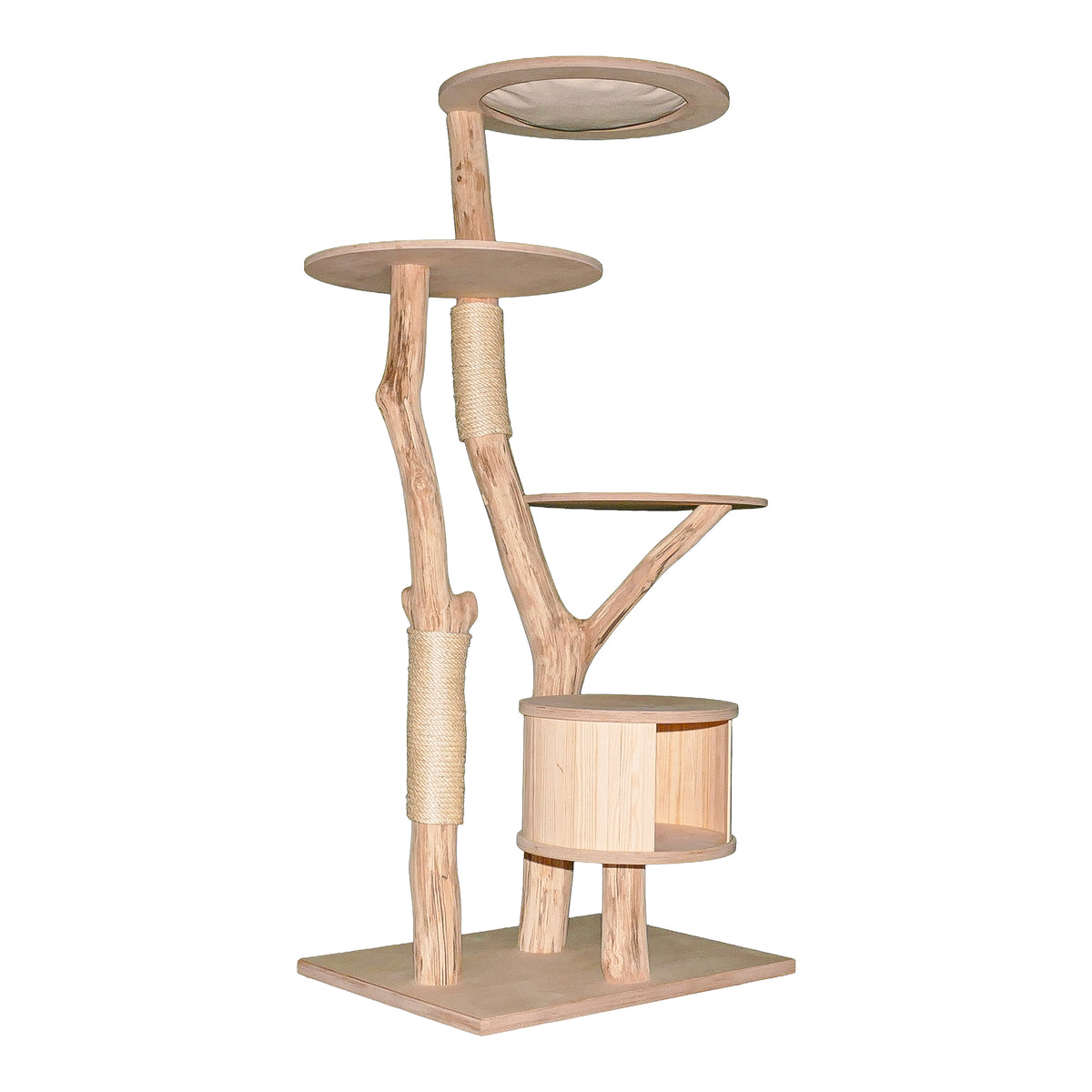 Naturkratzbaum 4642 Kratzbaum Natur Holz Design 175 cm hoch Katzenbaum