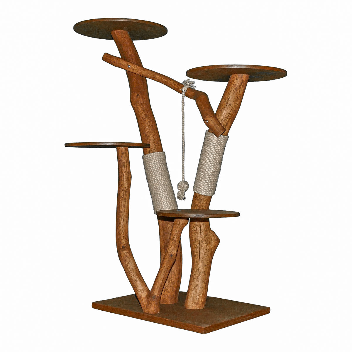 Outdoor Naturkratzbaum 4643 Kratzbaum Natur Holz Design 160 cm hoch Katzenbaum