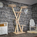 Naturkratzbaum C0003 Kratzbaum Natur Holz Design 196 cm hoch Katzenbaum