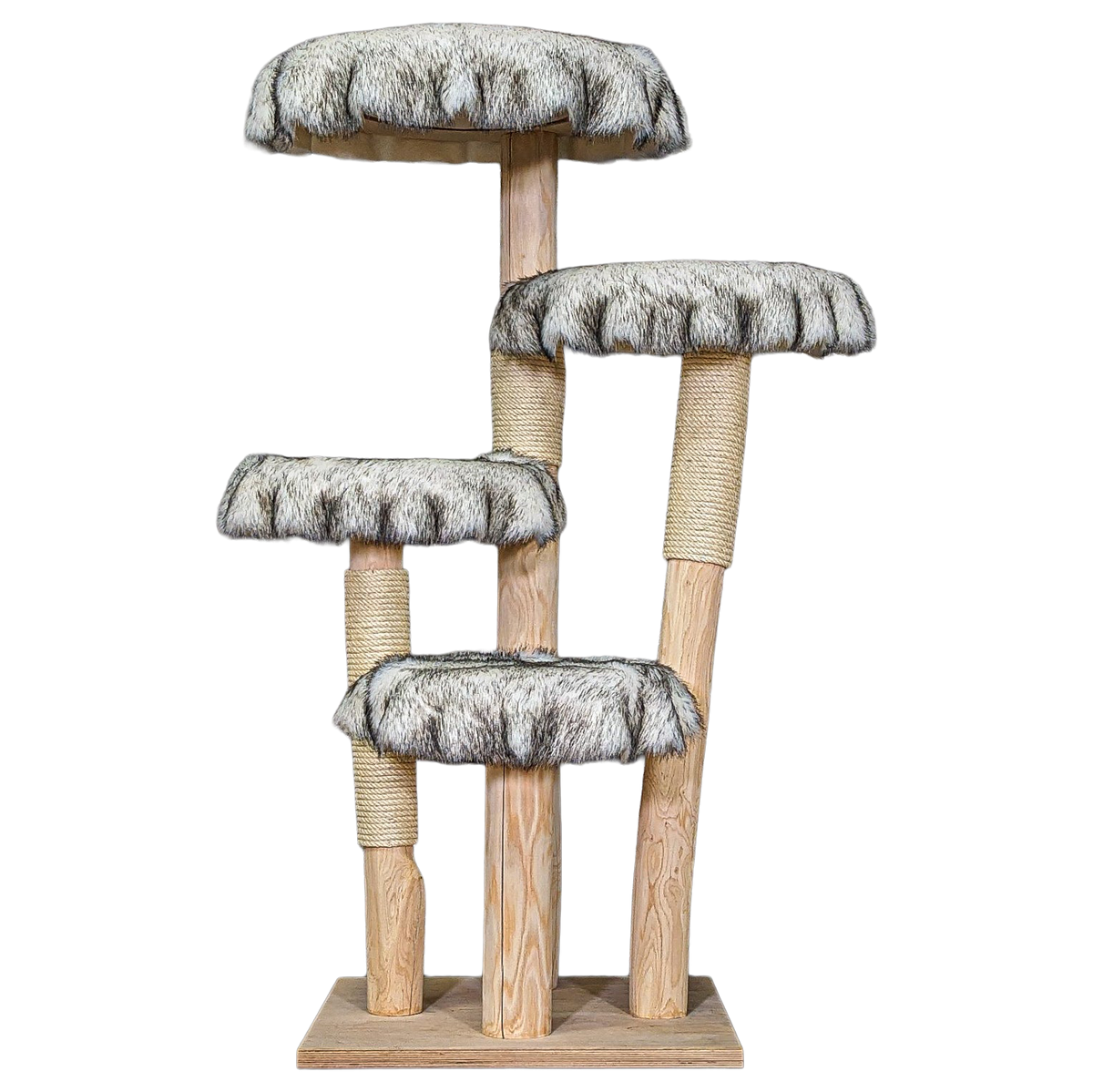 Naturkratzbaum C0017 Kratzbaum Natur Holz Design 145 cm hoch Katzenbaum