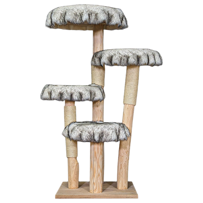 Naturkratzbaum C0017 Kratzbaum Natur Holz Design 145 cm hoch Katzenbaum