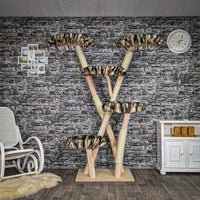 Naturkratzbaum C0023 Kratzbaum Natur Holz Design 196 cm hoch Katzenbaum