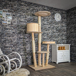 Naturkratzbaum C0033 Kratzbaum Natur Holz Design 190 cm hoch Katzenbaum