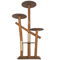 Outdoor Naturkratzbaum CA0031 Kratzbaum Natur Holz Design 205 cm hoch Katzenbaum