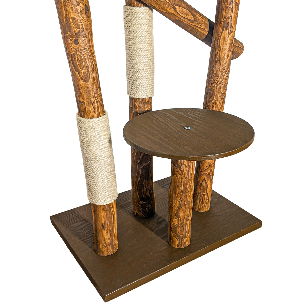 Outdoor Naturkratzbaum CA0031 Kratzbaum Natur Holz Design 205 cm hoch Katzenbaum