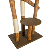 Outdoor Naturkratzbaum CA0031 Kratzbaum Natur Holz Design 205 cm hoch Katzenbaum