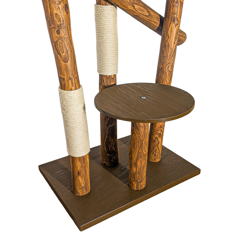 Outdoor Naturkratzbaum CA0031 Kratzbaum Natur Holz Design 205 cm hoch Katzenbaum