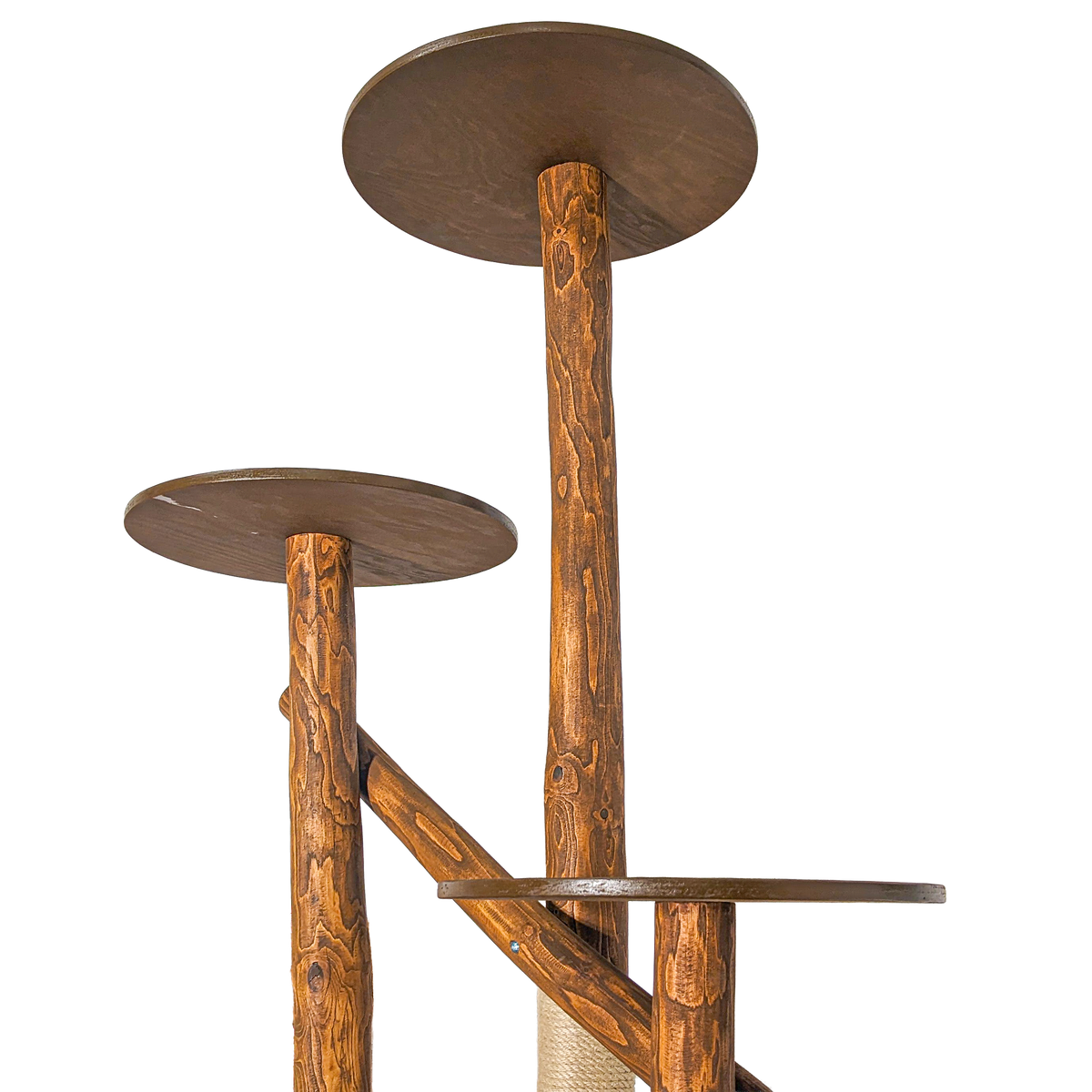 Outdoor Naturkratzbaum CA0031 Kratzbaum Natur Holz Design 205 cm hoch Katzenbaum